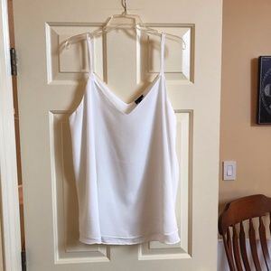 Cream double-layer cami